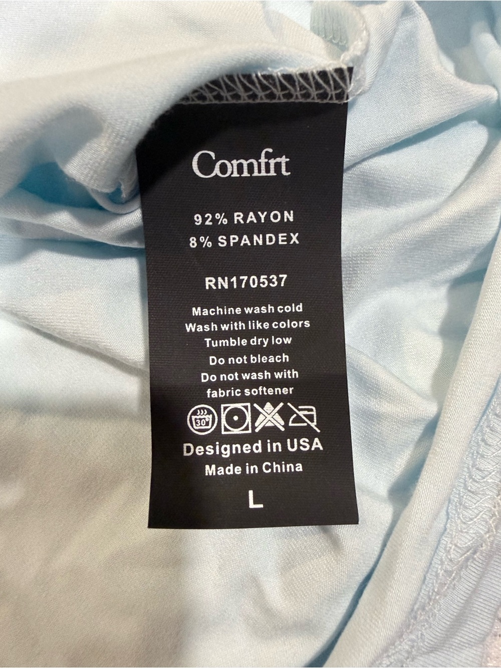 Comfrt Cloud Lounge Tee L Unisex Powder Blue NWT Oversized W/TTS M Soft Stretch - Picture 4 of 11